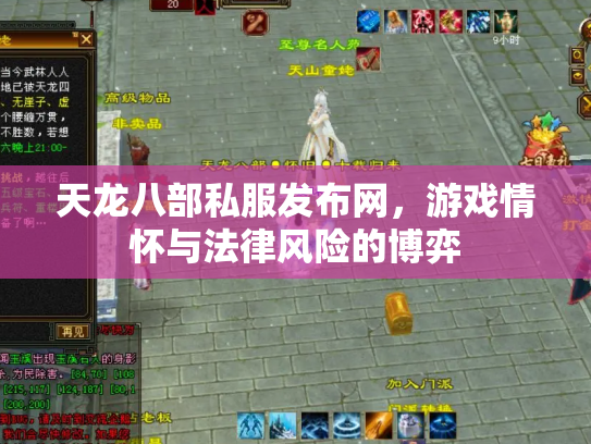 天龙八部私服发布网，游戏情怀与法律风险的博弈