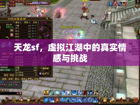 天龙sf，虚拟江湖中的真实情感与挑战