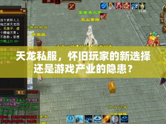 天龙私服，怀旧玩家的新选择还是游戏产业的隐患？