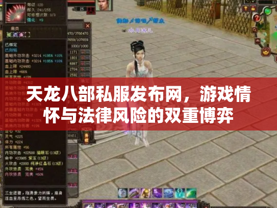 天龙八部私服发布网，游戏情怀与法律风险的双重博弈