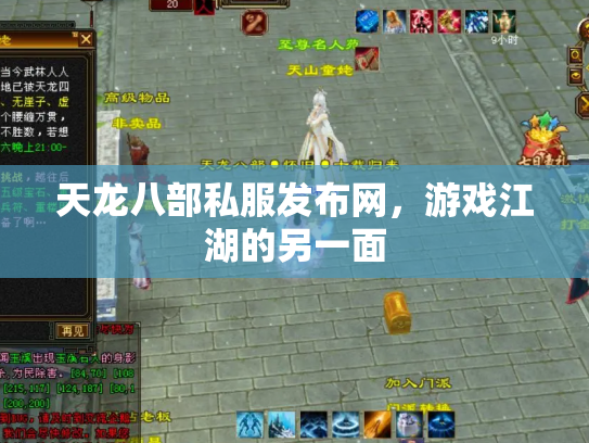 天龙八部私服发布网，游戏江湖的另一面