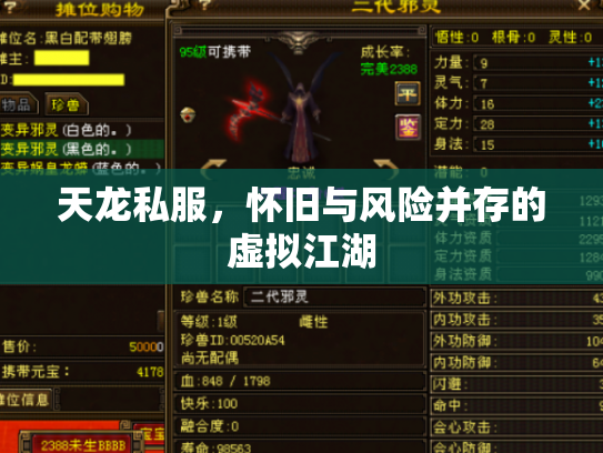 天龙私服，怀旧与风险并存的虚拟江湖