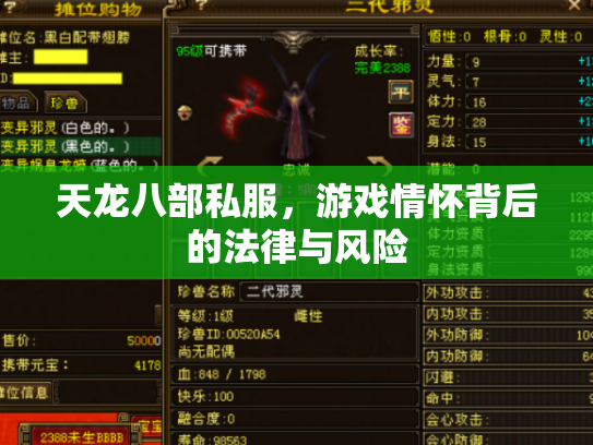 天龙八部私服，游戏情怀背后的法律与风险