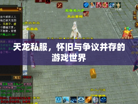 天龙私服，怀旧与争议并存的游戏世界