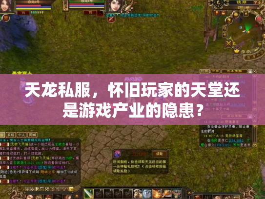 天龙私服，怀旧玩家的天堂还是游戏产业的隐患？