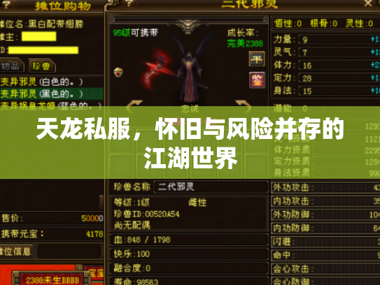 天龙私服，怀旧与风险并存的江湖世界