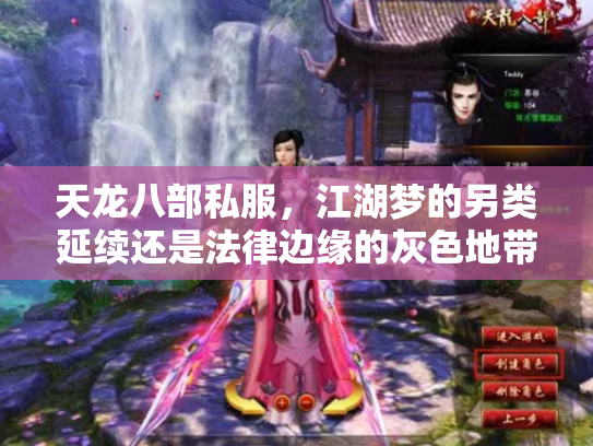 天龙八部私服，江湖梦的另类延续还是法律边缘的灰色地带？