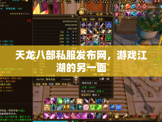 天龙八部私服发布网，游戏江湖的另一面