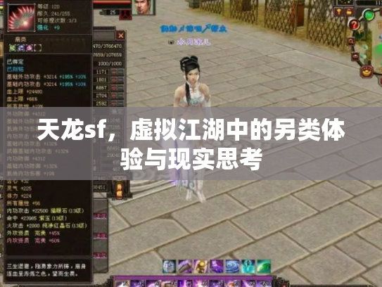 天龙sf，虚拟江湖中的另类体验与现实思考
