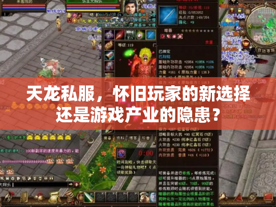 天龙私服，怀旧玩家的新选择还是游戏产业的隐患？