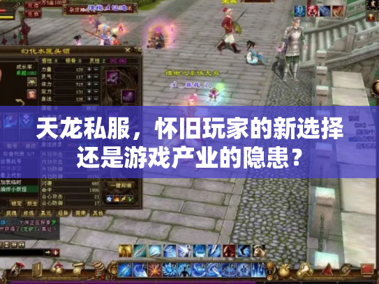 天龙私服，怀旧玩家的新选择还是游戏产业的隐患？