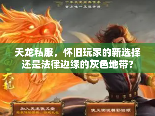 天龙私服，怀旧玩家的新选择还是法律边缘的灰色地带？