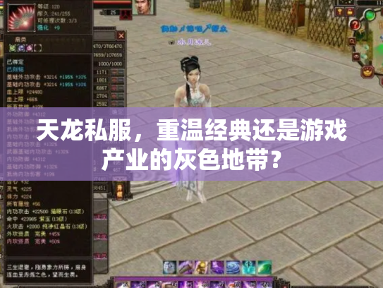天龙私服，重温经典还是游戏产业的灰色地带？