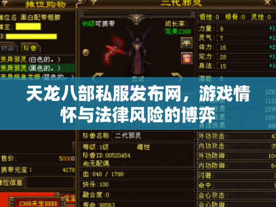 天龙八部私服发布网，游戏情怀与法律风险的博弈