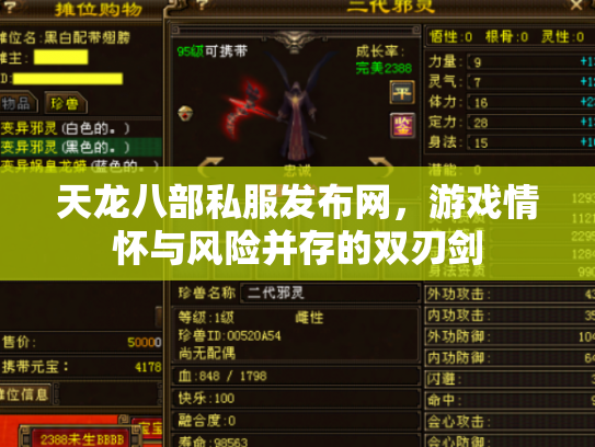 天龙八部私服发布网，游戏情怀与风险并存的双刃剑