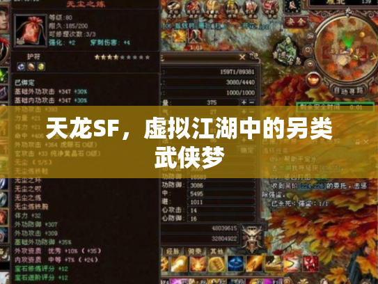 天龙SF，虚拟江湖中的另类武侠梦