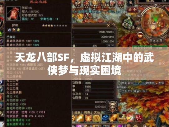 天龙八部SF，虚拟江湖中的武侠梦与现实困境