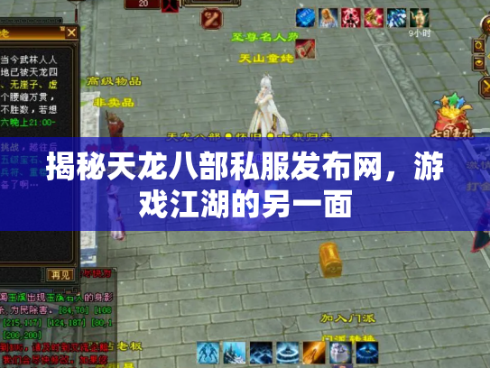 揭秘天龙八部私服发布网，游戏江湖的另一面