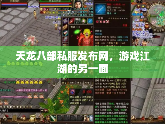 天龙八部私服发布网，游戏江湖的另一面
