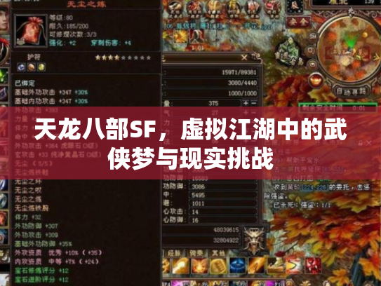 天龙八部SF，虚拟江湖中的武侠梦与现实挑战
