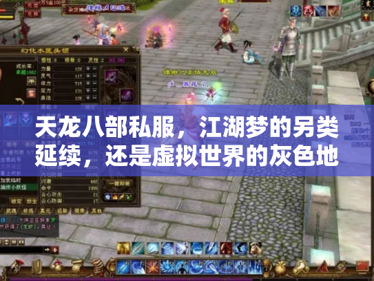 天龙八部私服，江湖梦的另类延续，还是虚拟世界的灰色地带？