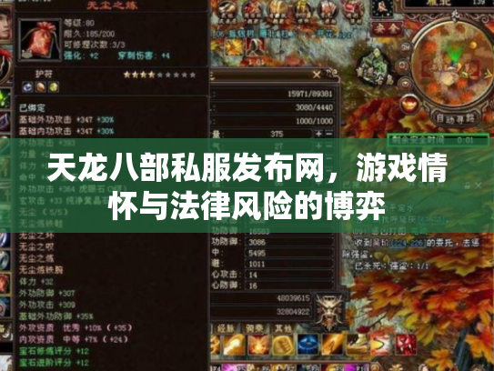天龙八部私服发布网，游戏情怀与法律风险的博弈