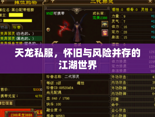 天龙私服，怀旧与风险并存的江湖世界