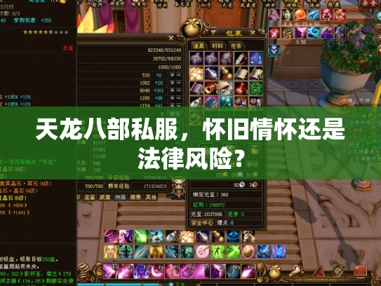 天龙八部私服，怀旧情怀还是法律风险？