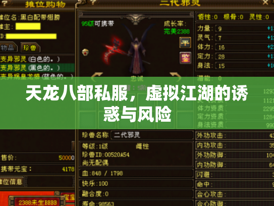 天龙八部私服，虚拟江湖的诱惑与风险