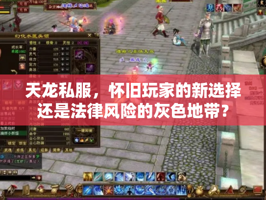 天龙私服，怀旧玩家的新选择还是法律风险的灰色地带？