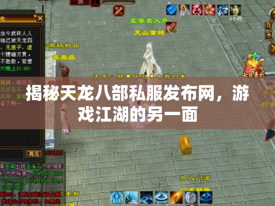 揭秘天龙八部私服发布网，游戏江湖的另一面