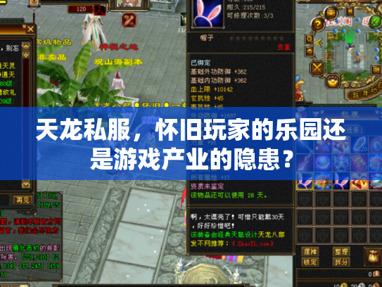 天龙私服，怀旧玩家的乐园还是游戏产业的隐患？