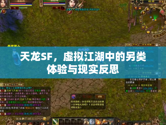 天龙SF，虚拟江湖中的另类体验与现实反思