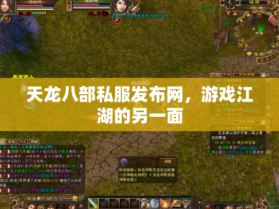 天龙八部私服发布网，游戏江湖的另一面