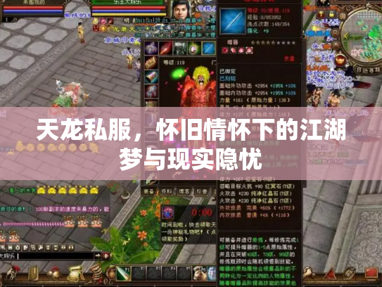 天龙私服，怀旧情怀下的江湖梦与现实隐忧