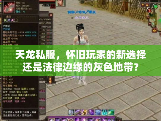 天龙私服，怀旧玩家的新选择还是法律边缘的灰色地带？