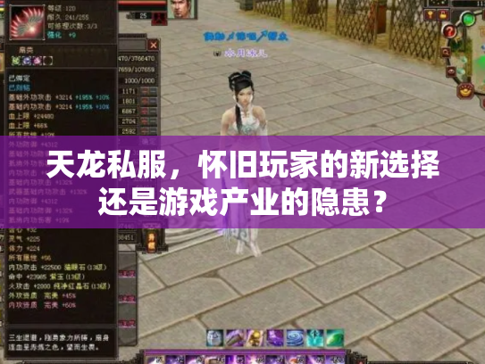 天龙私服，怀旧玩家的新选择还是游戏产业的隐患？