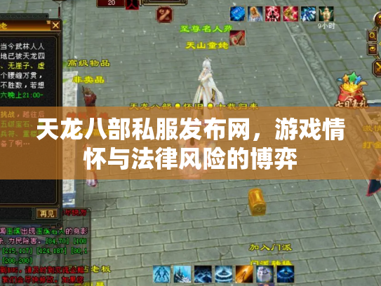 天龙八部私服发布网，游戏情怀与法律风险的博弈