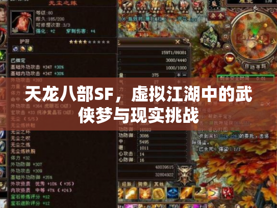 天龙八部SF，虚拟江湖中的武侠梦与现实挑战