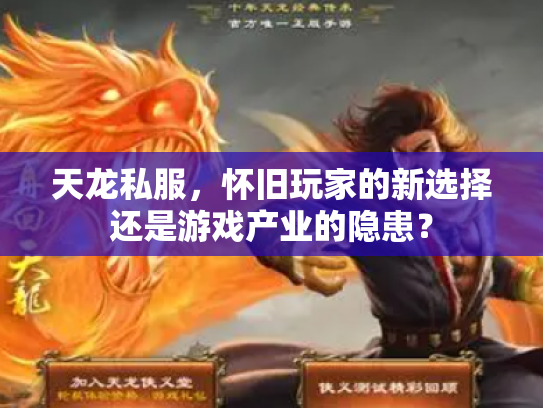 天龙私服，怀旧玩家的新选择还是游戏产业的隐患？