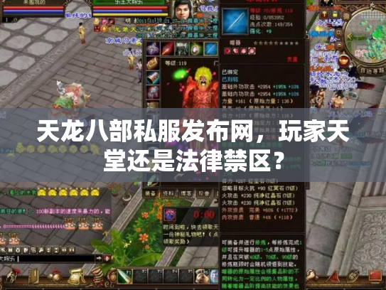天龙八部私服发布网，玩家天堂还是法律禁区？