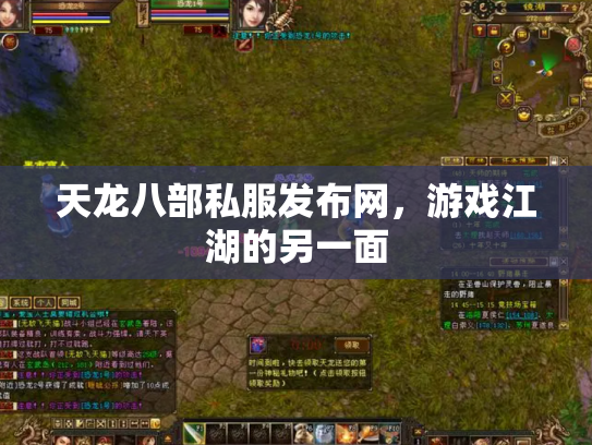 天龙八部私服发布网，游戏江湖的另一面