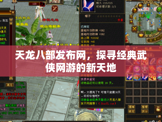 天龙八部发布网，探寻经典武侠网游的新天地