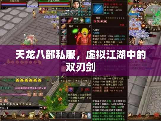 天龙八部私服，虚拟江湖中的双刃剑