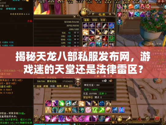揭秘天龙八部私服发布网，游戏迷的天堂还是法律雷区？