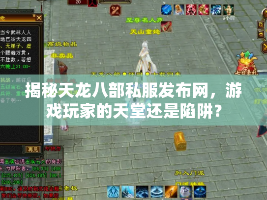 揭秘天龙八部私服发布网，游戏玩家的天堂还是陷阱？