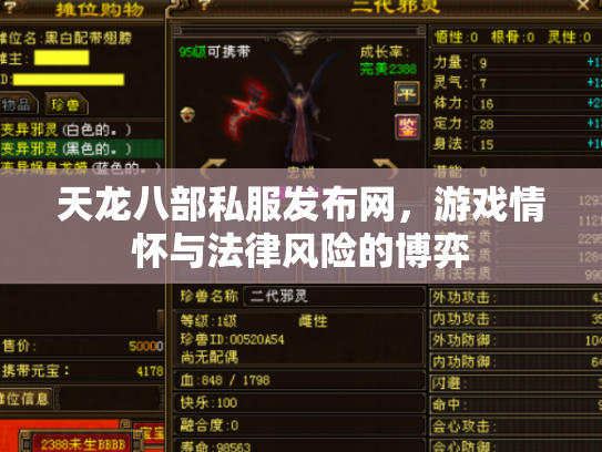天龙八部私服发布网，游戏情怀与法律风险的博弈