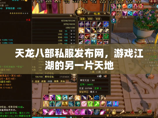 天龙八部私服发布网，游戏江湖的另一片天地