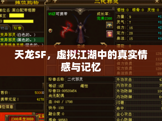 天龙SF，虚拟江湖中的真实情感与记忆