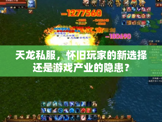 天龙私服，怀旧玩家的新选择还是游戏产业的隐患？